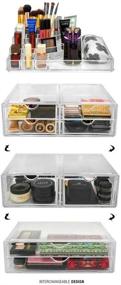 img 2 attached to 📦 Sorbus X-Large Acrylic Makeup and Jewelry Storage Case: Create Your Perfect Makeup Counter with Interlocking Scoop Drawers – Stackable and Interchangeable Display Sets