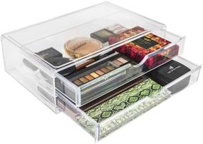 img 4 attached to 📦 Sorbus X-Large Acrylic Makeup and Jewelry Storage Case: Create Your Perfect Makeup Counter with Interlocking Scoop Drawers – Stackable and Interchangeable Display Sets