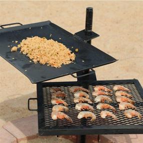 img 2 attached to 🔥 GameMaker Open Fire Cooking Grill & Skillet Combo: Portable Camping Grill for Firepit Cooking, Outdoor Fire Rings, and Campfires