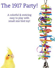 img 1 attached to 🎉 1917 Party Bird Toy for Parrots and Small Birds by Bonka Bird Toys - Ideal for Cockatiels, Budgies, Lovebirds, and Cage Craft Activities