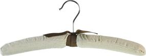 img 1 attached to 👗 Pack of (6) Linen Padded Hangers with Brown Bow & Chrome Hook by Only Hangers - 15 inches