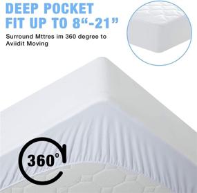 img 1 attached to 🛏️ MAKATZ Queen Waterproof Mattress Protector, Premium Breathable Mattress Cover with Deep Pocket (8-21 Inches)