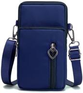 👜 blue-s women's crossbody cell phone purse wristband armband bag - compatible with iphone 12 pro / 11 pro max xs max xr, galaxy s10 s9 plus s20 s21 a10s a31 a51 j7, moto g stylus g8 g7 plus e6 g6 play, blu g9 vivo x6 logo