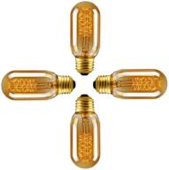 💡 sidioutil 4 pack t45 edison light bulbs 40w vintage dimmable incandescent bulbs 110v e26 for restaurant home office decor, warm light fixtures logo