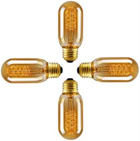 img 4 attached to 💡 SidiOutil 4 Pack T45 Edison Light Bulbs 40W Vintage Dimmable Incandescent Bulbs 110V E26 for Restaurant Home Office Decor, Warm Light Fixtures