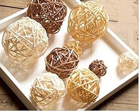 img 1 attached to 🎍 Astra Gourmet 18pcs/lot Rattan Wicker Vase Fillers, Mixed 3 Colors for Wedding Party Christmas Decoration, Assorted Sizes(3cm/5cm/7cm)