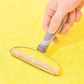 img 2 attached to 🧹 Lint Remover, Clothes Fuzz Shaver, Portable Sweater Clean Tool, Double Sided Dust and Pet Hair Remover for Clothing, Furniture, Curtain, Blanket, Couch (2 PCS, Gray)