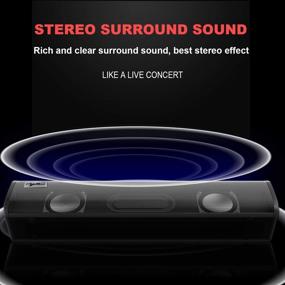 img 1 attached to 🔊 TECSEN Q2 - USB-Powered 2.0 CH Computer Speakers with Surround Sound, 8W Laptop Speakers Featuring Heavy Bass, Built-in Bass Diaphragm for PC/Laptop/Phone/Tablet