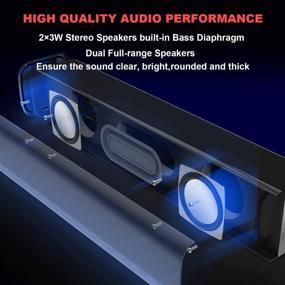 img 2 attached to 🔊 TECSEN Q2 - USB-Powered 2.0 CH Computer Speakers with Surround Sound, 8W Laptop Speakers Featuring Heavy Bass, Built-in Bass Diaphragm for PC/Laptop/Phone/Tablet