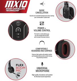 img 3 attached to 🎧 Беспроводная гарнитура Motor Trend MX8000 Bluetooth с шумоподавляющим микрофоном, шумоподавление MX-10, черная