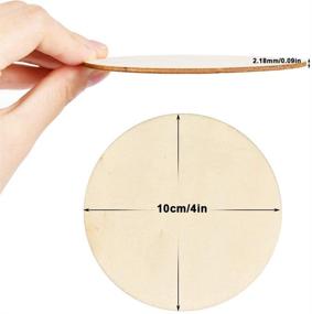 img 3 attached to 🌲 50 Pack of 4 Inch Unfinished Wood Circles - Round Wood Slices for DIY Crafts, Painting, Writing, Décor, Engraving, and Carving - Blank Wooden Cutouts for Projects