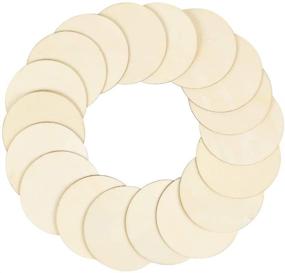 img 2 attached to 🌲 50 Pack of 4 Inch Unfinished Wood Circles - Round Wood Slices for DIY Crafts, Painting, Writing, Décor, Engraving, and Carving - Blank Wooden Cutouts for Projects