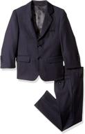 👔 classy & chic: isaac mizrahi boys' solid 2pc slim fit wool suit logo