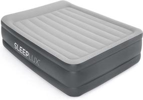 img 3 attached to SleepLux: Ultimate Comfort Air Mattress with Built-in Pump, Pillow, and USB Charger - Queen Size