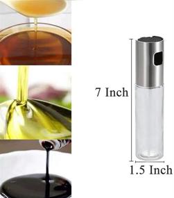 img 2 attached to 🍳 TBWHL Oil Sprayer for Cooking - 3PCS Olive Oil Mister Spray Bottles 3.4Oz - Refillable Oil Vinegar Dispenser - Glass Bottles for Kitchen, BBQ, Grilled Salad - Gold, Silver, Rose Gold