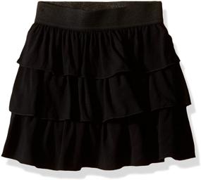 img 1 attached to 👗 Girls' Pull-On Tiered Skirt by Amy Byer - Perfect for School or Play