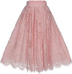 img 4 attached to 👸 Princess Birthday Dresses for Girls' Clothing - Floral Skirts and Skorts