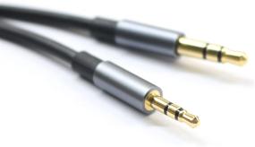 img 1 attached to 🎧 High-Quality Black Gold Plated 1.5ft 3.5mm Male to 2.5mm Male Car Audio Cable for Apple, Android, Tablet, MP3 Player