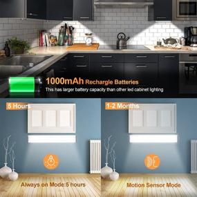 img 2 attached to Convenient Battery Operated Motion Sensor Closet Lights – 3 Pack of Wireless Under Cabinet Lights with 20 LEDs for Kitchen, Cupboard, Stair, Drawer, and Refrigerator