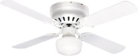 img 1 attached to 🌀 Litex CC42WW4L Celeste Collection 42-Inch Ceiling Fan: Reversible Blades, Single Light Kit, White Opal Glass