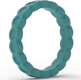 img 4 attached to 💍 BONDWELL Silicone Wedding Ring for Women - A Safe, Durable Band for Active Athletes, Wives, Yoga, Workout, Medical Needs - Preserve Your Finger & Marriage