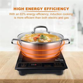 img 2 attached to 🔥 Duxtop 1800W Portable Induction Cooktop & 5.7-Quart Stainless Steel Cooking Pot: Efficient Countertop Burner with Heavy Impact-Bonded Bottom