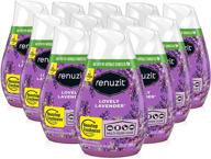 12-count renuzit gel solid air freshener: lovely lavender scent for nonstop freshness - purple delight! logo