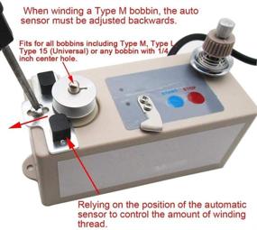 img 1 attached to 🧵 Electric Bobbin Winder with Thread Stand - Fits All Bobbin Types, Automatic Winding Machine for Sewing Machine Bobbins