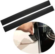 🔲 kindga silicone stove counter gap cover 21'' - easy clean gap filler for seamless kitchen sealing - set of 2 (black) logo