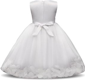 img 3 attached to Stunning NNJXD Flower Petals Bridal Toddler Girls' Clothing - Shop Now!