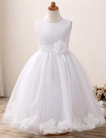img 1 attached to Stunning NNJXD Flower Petals Bridal Toddler Girls' Clothing - Shop Now!