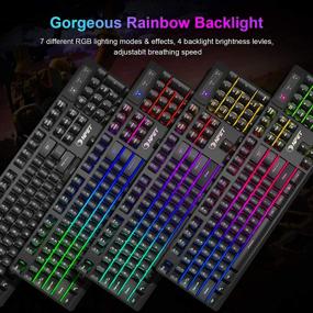 img 2 attached to NPET K11 Wireless Gaming Keyboard: Rechargeable, Backlit and Water-Resistant for PS4, Xbox One, Desktop, PC