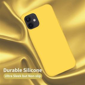 img 1 attached to 📱 Cordking Silicone Shockproof Phone Case for iPhone 12/12 Pro - Dark Yellow, 6.1 inch - Soft Anti-Scratch Microfiber Lining