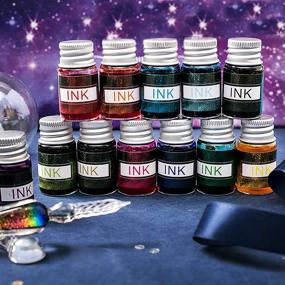 img 3 attached to 🖋️ 15-Piece Glass Dip Pen Set: Handmade Calligraphy Pen with 12 Colorful Inks - Ideal for Beginners, Writing, and Drawing - Perfect Art Set for Artists, Kids, and Gifts - NEW VERSION