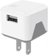 ⚡️ compact and powerful: scosche usbh121wt supercube flip single usb port wall charger for usb devices in white logo