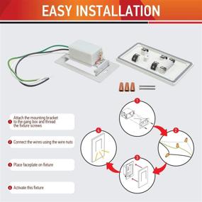 img 1 attached to OSTWIN Outdoor Vertical Stairway Dimmable Lighting & Ceiling Fans for Wall Lights