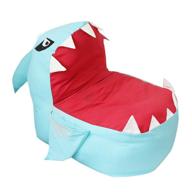 🦈 organize with fun: dreamseden blue shark stuffed animal storage bag chair - dual-use toy organization seat for kids логотип