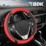 красный чехол для спортивного руля bdk griptech. логотип