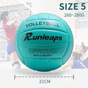 img 1 attached to 🏐 Runleaps Volleyball: Top-Quality Waterproof Indoor/Outdoor Beach & Gym Training Ball (Official Size 5)