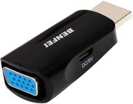 benfei компактный переходник hdmi в vga покрытый золотом: улучшение совместимости и подключения для компьютера, ноутбука, монитора, проектора и других устройств. логотип