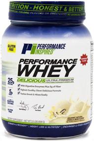 img 4 attached to Performance Inspired Nutrition WHEY Protein Powder - All Natural - 25G - BCAAs - Digestive Enzymes - High Fiber - Vanilla Bean - 2lb