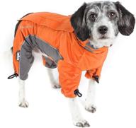 🐕 blizzard full-bodied comfort-fitted adjustable and 3m reflective winter insulated pet dog coat jacket with blackshark technology in large size, orange логотип