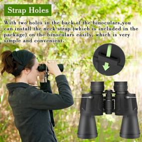 img 1 attached to 🔭 High-Powered Surveillance Binocular HD Binoculars for Adults Bird Watching – E-Shine 10x50 Compact Binoculars Ideal for Travelling, Hunting, Sports, Concert