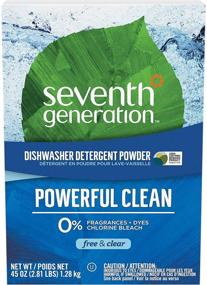 img 2 attached to 🌿 Seventh Generation Free & Clear Automatic Dishwashing Powder – Powerful Cleaning in a 45 oz container