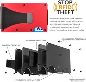 img 2 attached to RFID-Protected Metal Wallet: Sleek Men's Accessories for Cards, Cash & Organizing