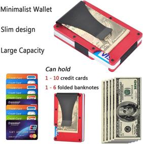 img 1 attached to RFID-Protected Metal Wallet: Sleek Men's Accessories for Cards, Cash & Organizing