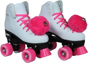 img 2 attached to 👑 Epic Skates Pink Princess Girls Quad Roller Skates - Rule the Rink with Style!