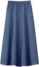 img 2 attached to 👗 Stylish A-Line Denim Maxi Skirt for Girls: BABY O Kids Jeans, 4-18 Years