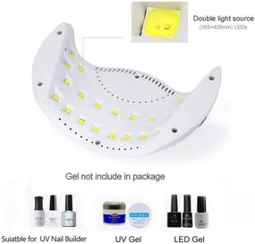 img 1 attached to 💅 Gel UV LED Nail Lamp - LKE Nail Dryer 40W Gel Nail Polish UV LED Light with 3 Timers - Professional Nail Art Tools and Accessories (White)