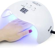 💅 gel uv led nail lamp - lke nail dryer 40w gel nail polish uv led light with 3 timers - professional nail art tools and accessories (white) logo